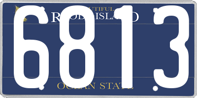 RI license plate 6813
