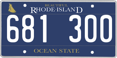 RI license plate 681300