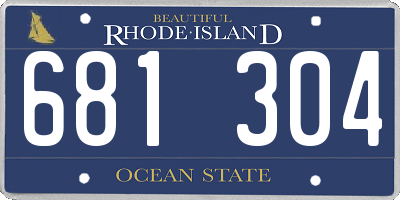 RI license plate 681304