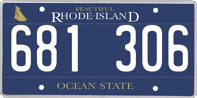 RI license plate 681306