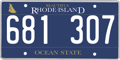 RI license plate 681307
