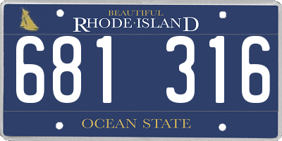 RI license plate 681316