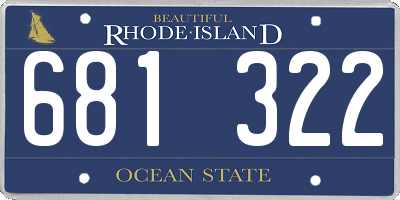 RI license plate 681322