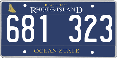RI license plate 681323