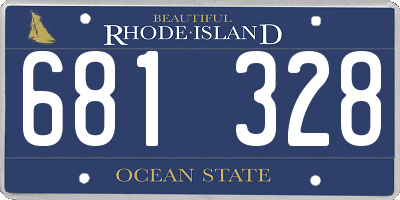 RI license plate 681328