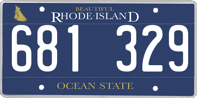 RI license plate 681329