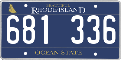 RI license plate 681336