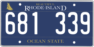 RI license plate 681339
