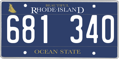 RI license plate 681340