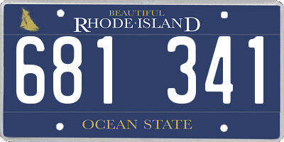 RI license plate 681341