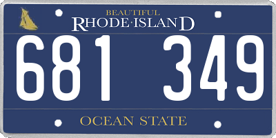 RI license plate 681349