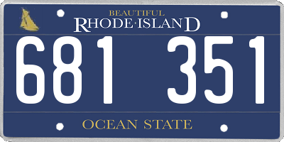 RI license plate 681351