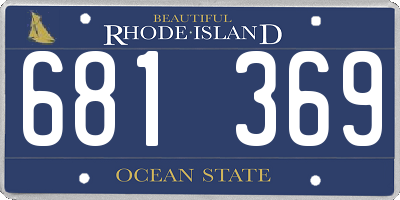 RI license plate 681369