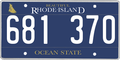 RI license plate 681370