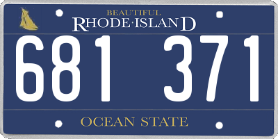 RI license plate 681371