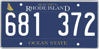 RI license plate 681372