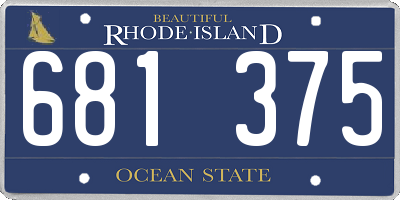 RI license plate 681375