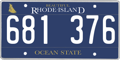 RI license plate 681376