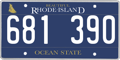 RI license plate 681390