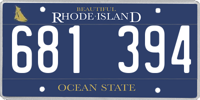 RI license plate 681394