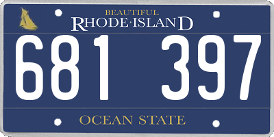 RI license plate 681397