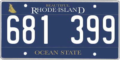 RI license plate 681399