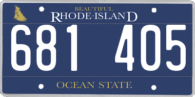 RI license plate 681405