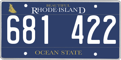 RI license plate 681422