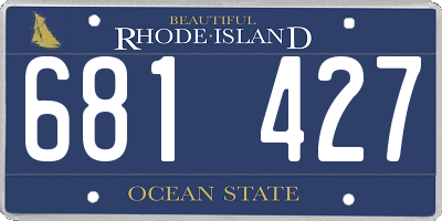 RI license plate 681427