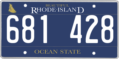 RI license plate 681428