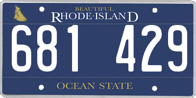 RI license plate 681429
