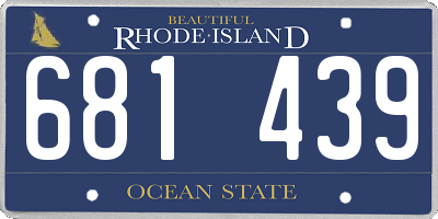 RI license plate 681439