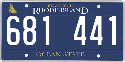 RI license plate 681441