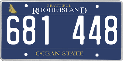 RI license plate 681448