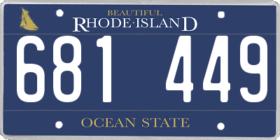 RI license plate 681449