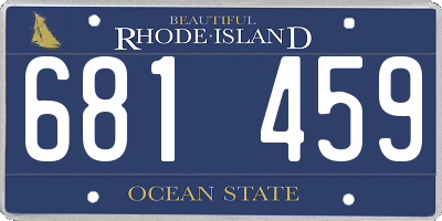RI license plate 681459