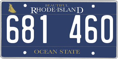 RI license plate 681460