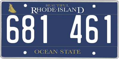 RI license plate 681461