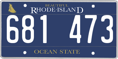 RI license plate 681473