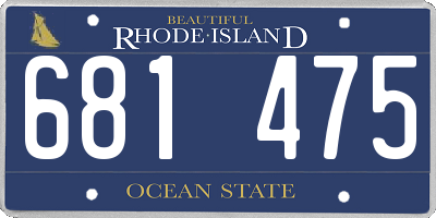 RI license plate 681475