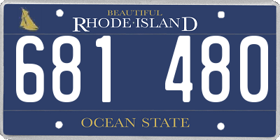 RI license plate 681480