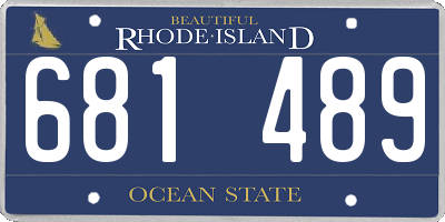 RI license plate 681489