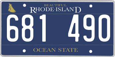 RI license plate 681490