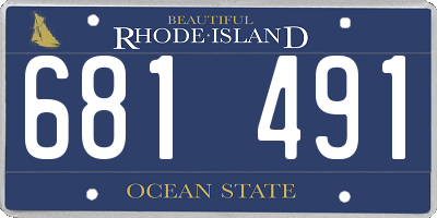 RI license plate 681491