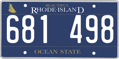 RI license plate 681498