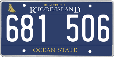 RI license plate 681506
