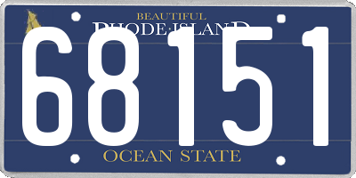 RI license plate 68151