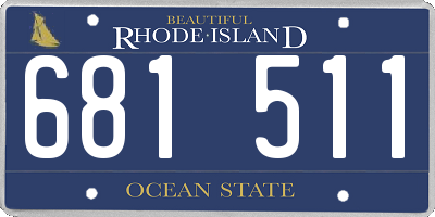 RI license plate 681511