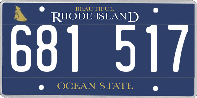 RI license plate 681517