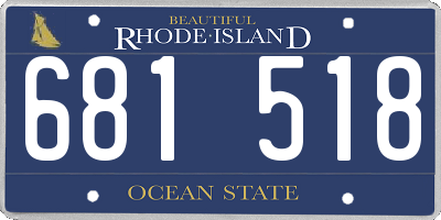 RI license plate 681518